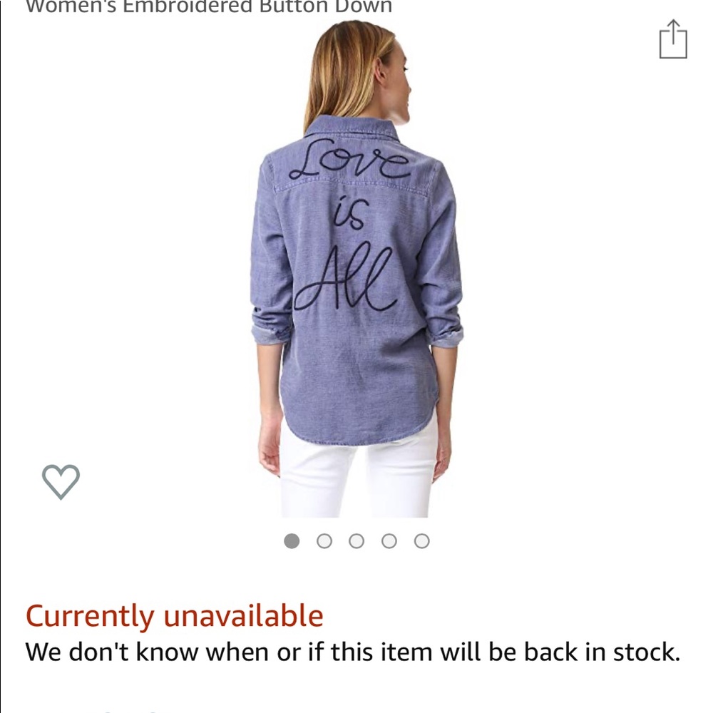 SUNDRY love is all button down sz small